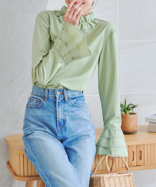 「KOBE LETTUCE」 長袖ブラウス M ブラック レディース