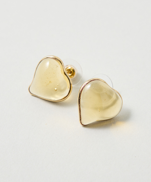 collex ピアス 「Elodie Pavie」ガラスハートピアス レディース
