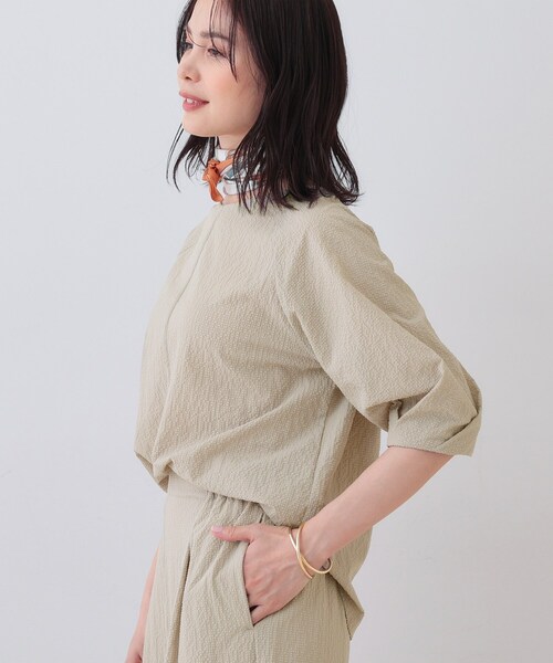 INDIVI（インディヴィ） ブラウス シャツ 「SETUP可能／涼しい」タック