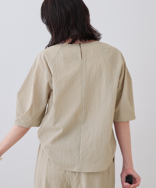 INDIVI ブラウス シャツ 「SETUP可能／涼しい」タックスリーブ