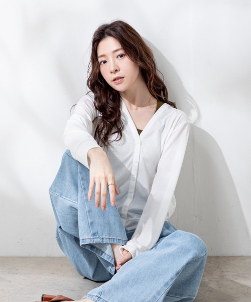 カーディガン 「UVカット」“冷房＆紫外線”Wガード！軽やかに羽織れて着映えも叶う。大人のための薄手カットソーカーディガン レディース | MILLION CARATS | 30
