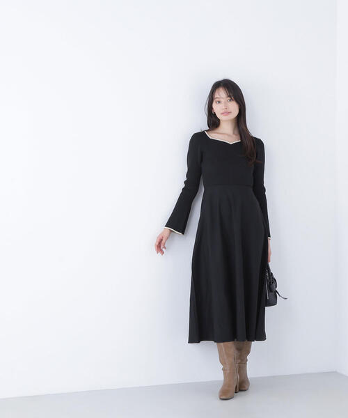 NATURAL BEAUTY BASIC（ロングワンピース） NATURAL BEAUTY BASIC Vネック ロングワンピース - メルカリ