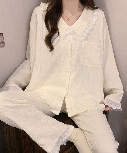 Lace Ladies（レースレディース） パジャマ ルームウェア Vネック