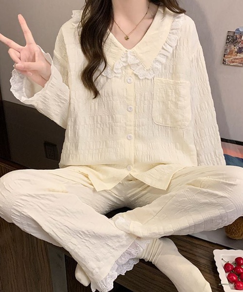 Lace Ladies（レースレディース） パジャマ ルームウェア Vネック