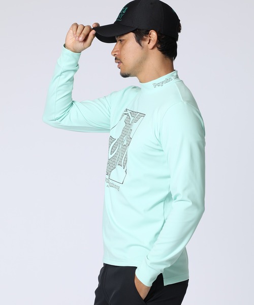 tシャツ 「GOLF」オリジナル総柄アートワーク モックネックＴシャツ メンズ_12