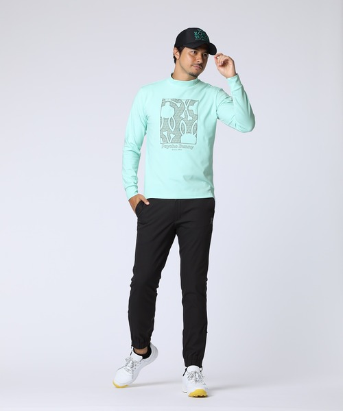tシャツ 「GOLF」オリジナル総柄アートワーク モックネックＴシャツ メンズ_14