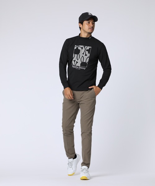 tシャツ 「GOLF」オリジナル総柄アートワーク モックネックＴシャツ メンズ_10