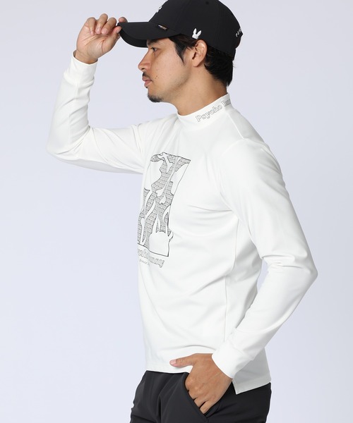 tシャツ 「GOLF」オリジナル総柄アートワーク モックネックＴシャツ メンズ_4