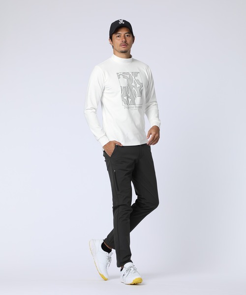 tシャツ 「GOLF」オリジナル総柄アートワーク モックネックＴシャツ メンズ_6