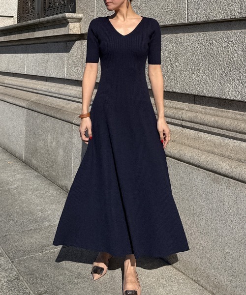 JENNE」 半袖ワンピース MEDIUM ネイビー レディース : ZOZOTOWN Yahoo