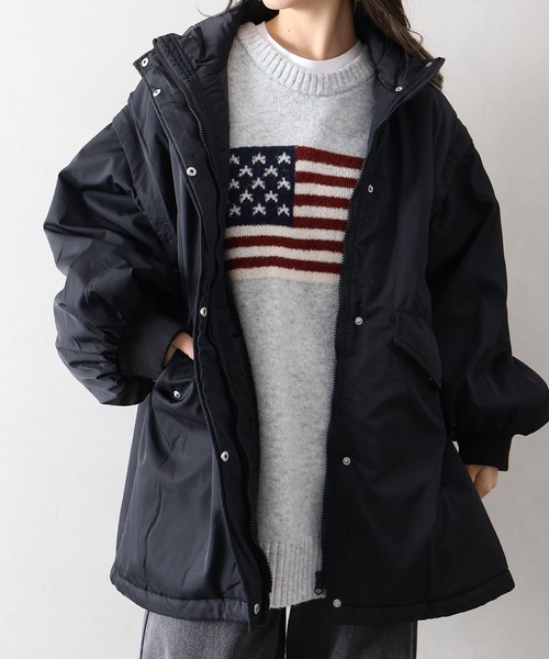 SpRay（スプレイ） ダウンコート ダウンジャケット 袖取り外し中綿