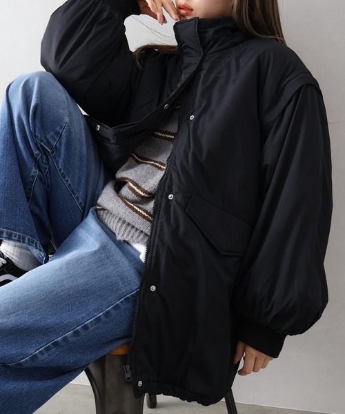 SpRay（スプレイ） ダウンコート ダウンジャケット 袖取り外し中綿