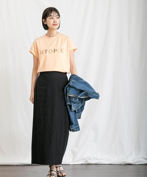 「Gready Brilliant」 「tribecca」半袖カットソー FREE チャコールグレー レディース_画像5