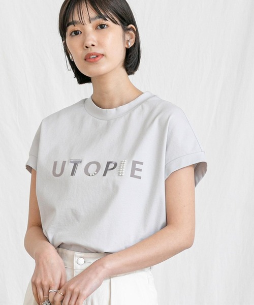 「Gready Brilliant」 「tribecca」半袖カットソー FREE チャコールグレー レディース_画像8