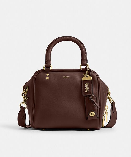 完売品‼️艶レザーで格上げコーデ ✨️COACH キューブ ローグ バッグ 20 COACH ショルダーバッグ バッグ キューブ ローグ 20 レディース