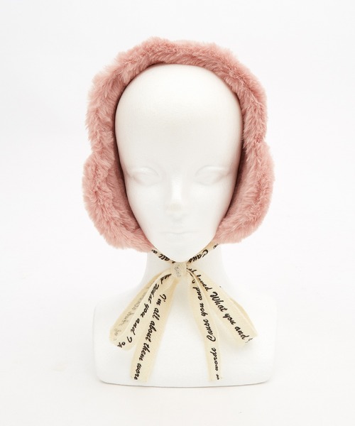 耳当て イヤーマフ an meets zakka ロゴコードリバーシブルショート