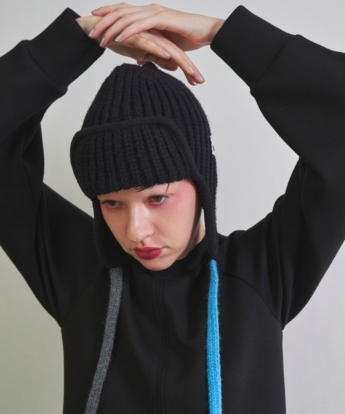 OMMO（オーエムエムオー） ニット帽 ニットキャップ EARFLAP KNIT CAP