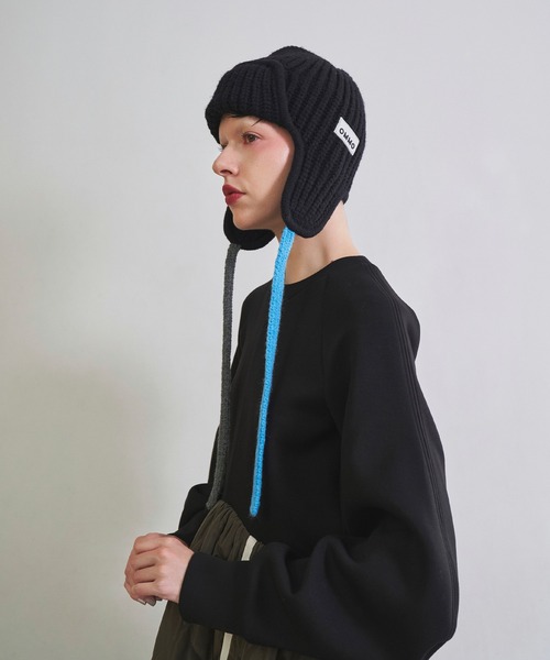 OMMO（オーエムエムオー） ニット帽 ニットキャップ EARFLAP KNIT CAP
