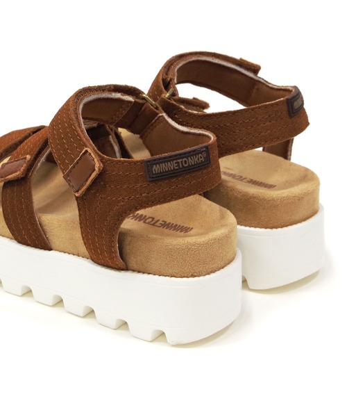 「Minnetonka」 フラットサンダル 8 ブラック レディース_画像9