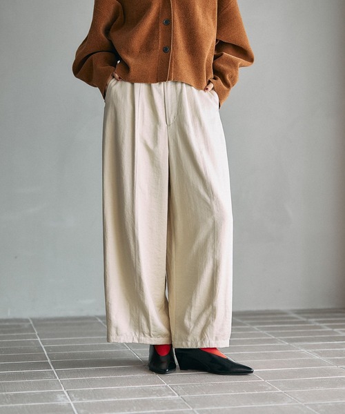 LEPSIM（レプシィム） パンツ サテンワイドコクーンパンツ 600225