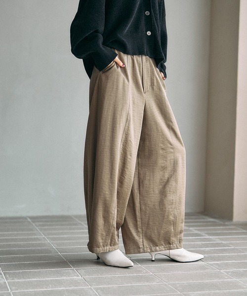 LEPSIM(レプシィム) パンツ サテンワイドコクーンパンツ 600225 LEPSIM(レプシィム) パンツ サテンワイドコクーンパンツ 600225