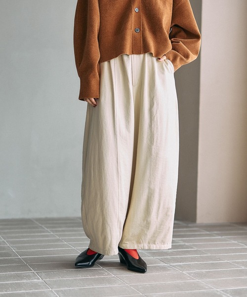 LEPSIM（レプシィム） パンツ サテンワイドコクーンパンツ 600225