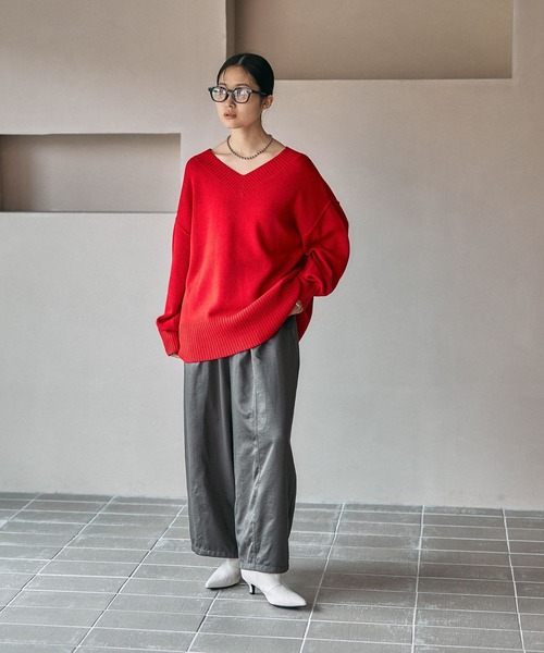 LEPSIM（レプシィム） パンツ サテンワイドコクーンパンツ 600225