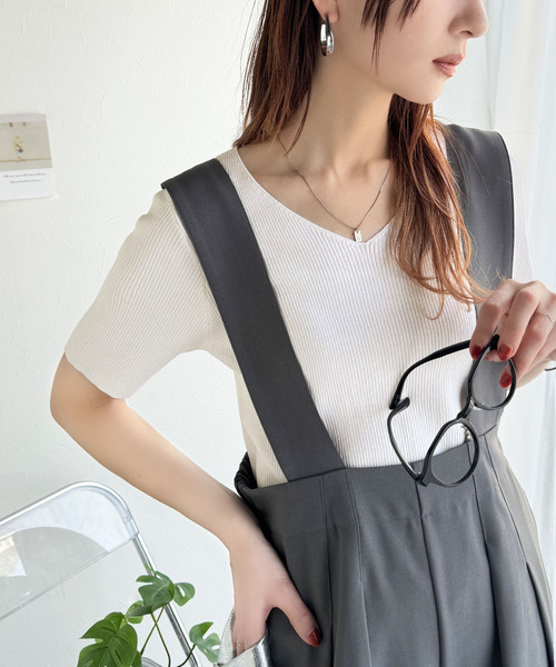 「classicalelf」 半袖ニット X-LARGE オフホワイト レディース_画像3