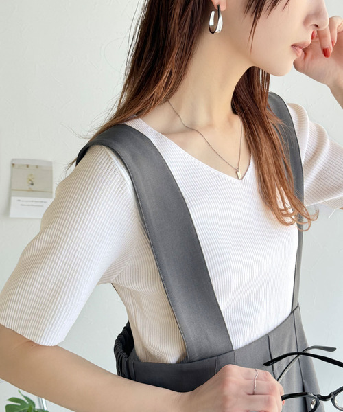 「classicalelf」 半袖ニット X-LARGE オフホワイト レディース_画像7