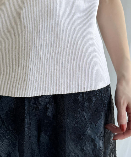 「classicalelf」 半袖ニット X-LARGE オフホワイト レディース_画像8