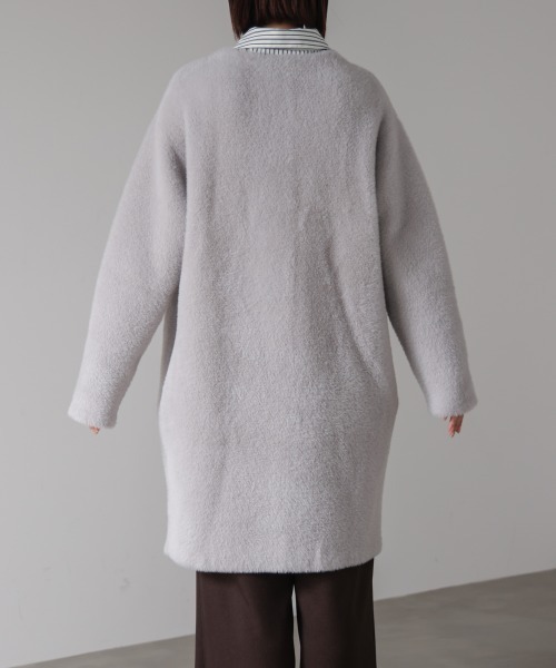 Bou Jeloudライトシャギーウールロングコート ビス VIS 【JAPAN FABRIC】尾州ウールシャギーロングコート【選べる