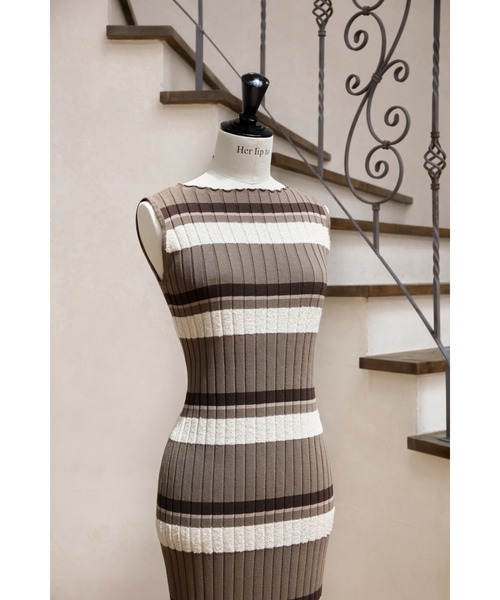 Her lip to ニットワンピース M ブラック レディース : ZOZOTOWN Yahoo