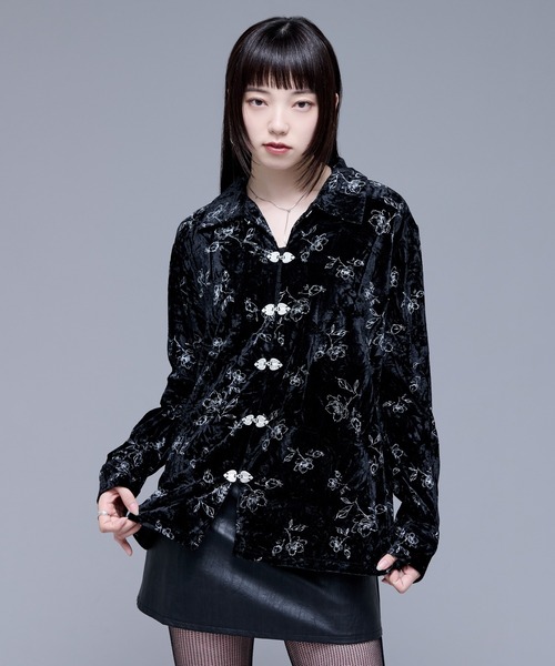 Ellno de Mavie（エルノデメヴィ） ブラウス シャツ チャイナメタル