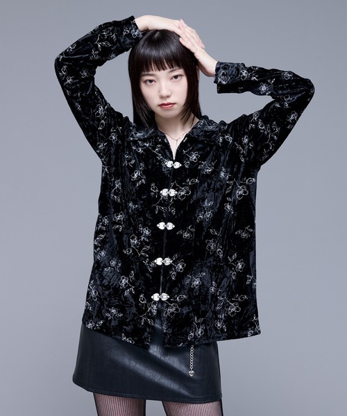 Ellno de Mavie（エルノデメヴィ） ブラウス シャツ チャイナメタル