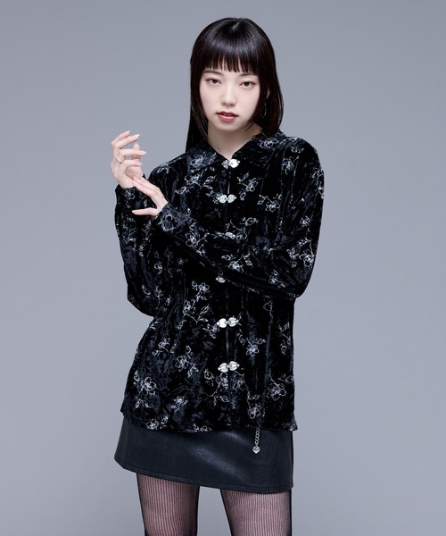 Ellno de Mavie（エルノデメヴィ） ブラウス シャツ チャイナメタル