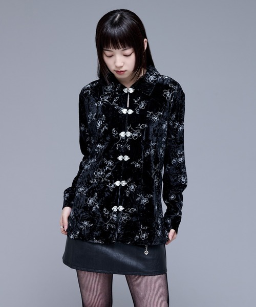 Ellno de Mavie（エルノデメヴィ） ブラウス シャツ チャイナメタル