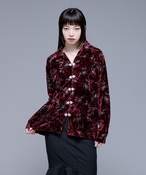 Ellno de Mavie（エルノデメヴィ） ブラウス シャツ チャイナメタル