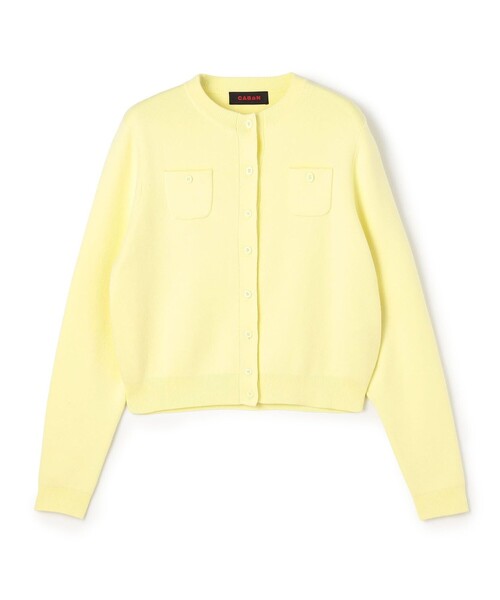 CABaN（キャバン） ニットカーディガン S イエロー レディース