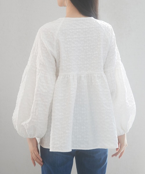 「SAISON DE PAPILLON」 長袖ブラウス L ベージュ レディース_画像7