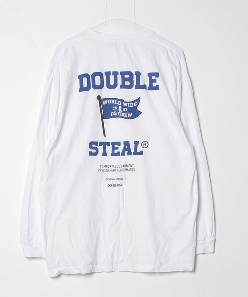 「DOUBLE STEAL」 長袖Tシャツ - ホワイト メンズ_画像2