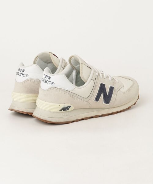 「New Balance」 ローカットスニーカー 27cm ベージュ メンズ_画像2