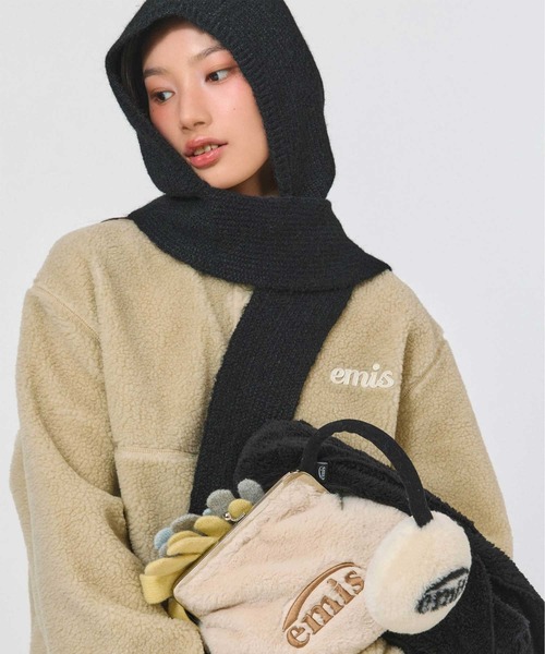 emis トレーナー スウェット (W) HALF NECK FLEECE TOP レディース