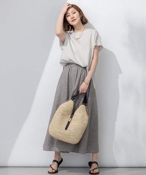 23区　半袖　⭐︎新品・未使用 23区（ニジュウサンク） 半袖カットソー 44 レッド レディース