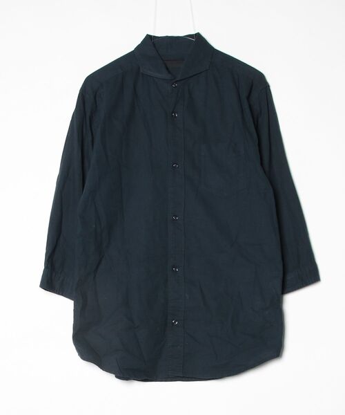 「A.S.M」 7分袖シャツ 52 ネイビー メンズ_画像2