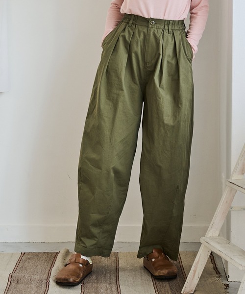 「Crisp」 パンツ FREE カーキ レディース_画像8