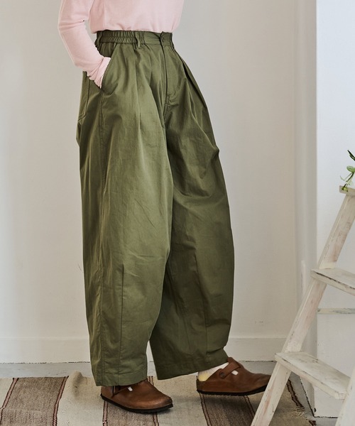 「Crisp」 パンツ FREE カーキ レディース_画像9