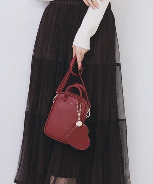 index（インデックス） ショルダーバッグ バッグ 「2WAY」ハートポーチ