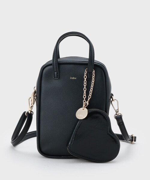 ❤︎ポーチ❤︎2Way ショルダーバッグ❤︎早い者勝ち index（インデックス） ショルダーバッグ バッグ 「2WAY」ハートポーチ