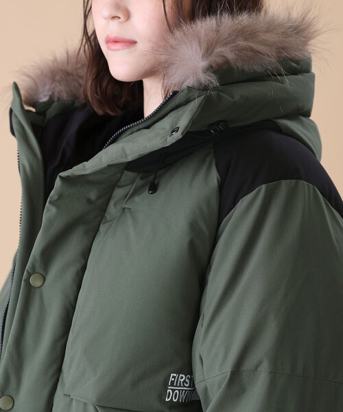 「FREAK'S STORE」 「FIRST DOWN」ダウンジャケット SMALL ブラック レディース_画像6