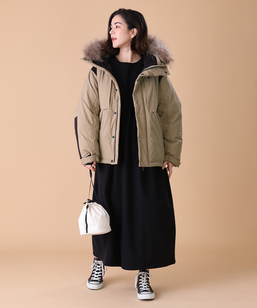 「FREAK'S STORE」 「FIRST DOWN」ダウンジャケット SMALL ブラック レディース_画像9